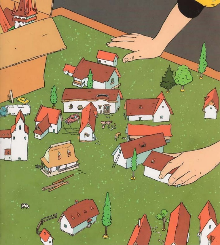 Illustration from Istvan Banyai’s Zoom, discussed in the essay
